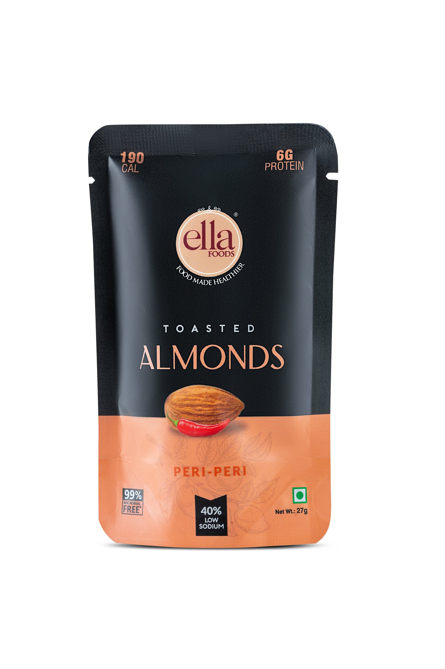 Assorted Pack of Nuts | 27 grams each | Pack of 5 | 40% Low Sodium Salt