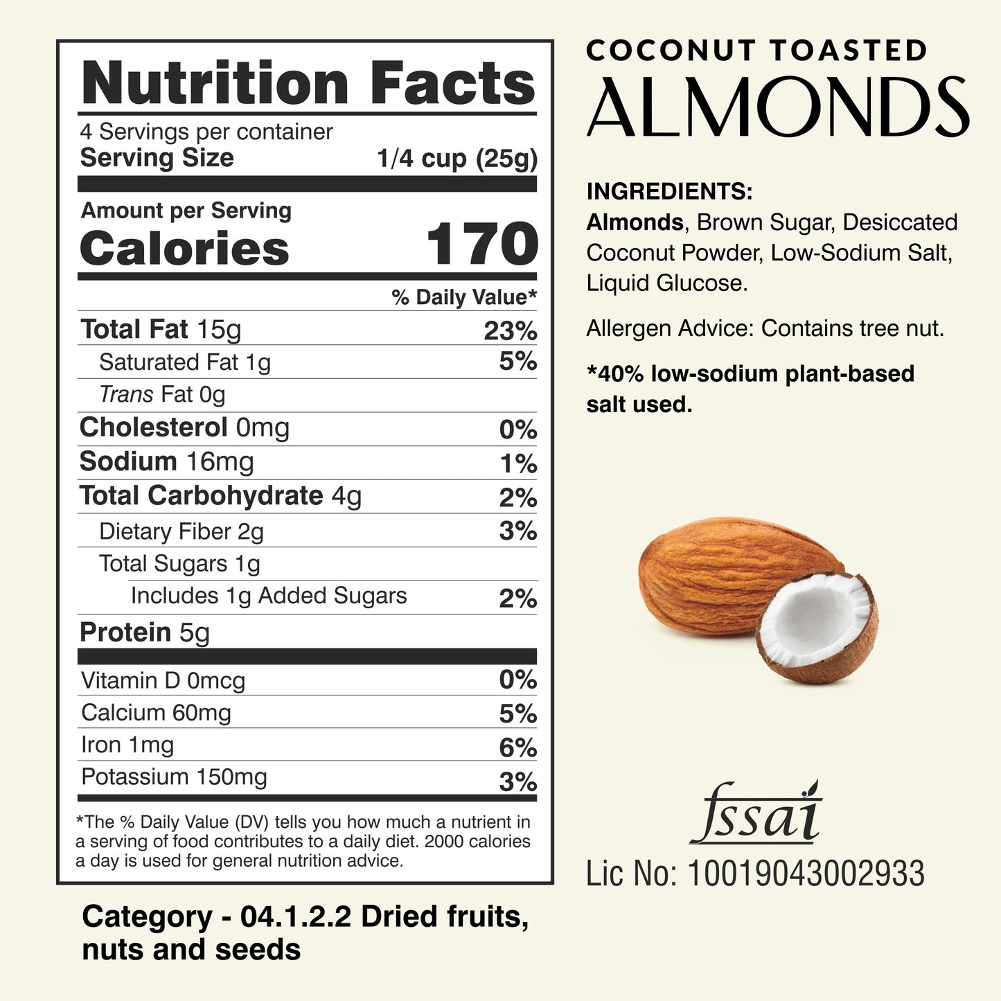 Ella Foods Gourmet Almond Trio | Salted, Peri Peri & Coconut Toasted Almonds 100g Each | Healthy Flavoured Nuts Gift Pack