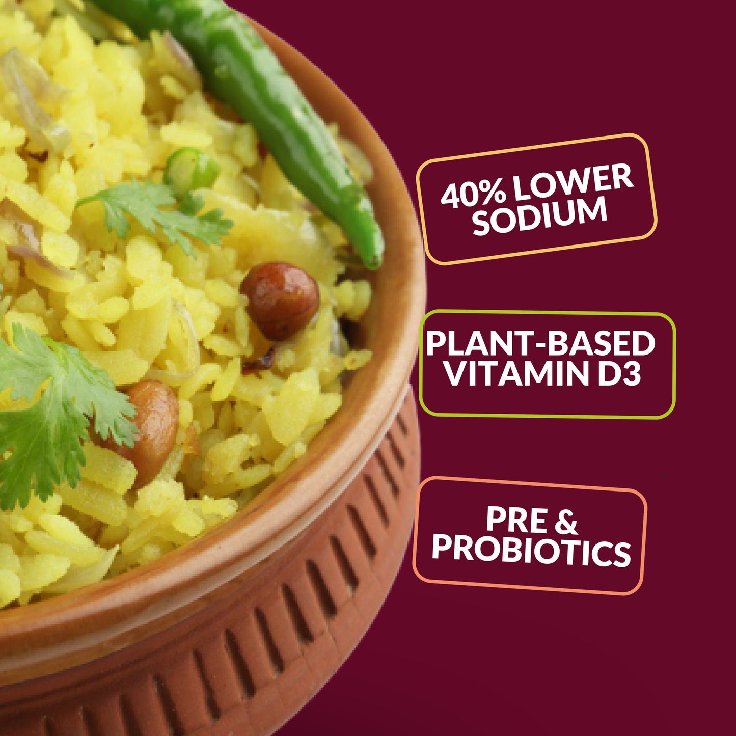 Ella Foods Millet Delight Combo | Millet Khara Pongal, Tangy Millet Poha, Chilli Lime Cashews 27g & Peri Peri Almonds 27g | Healthy Ready-to-Eat Meal Pack