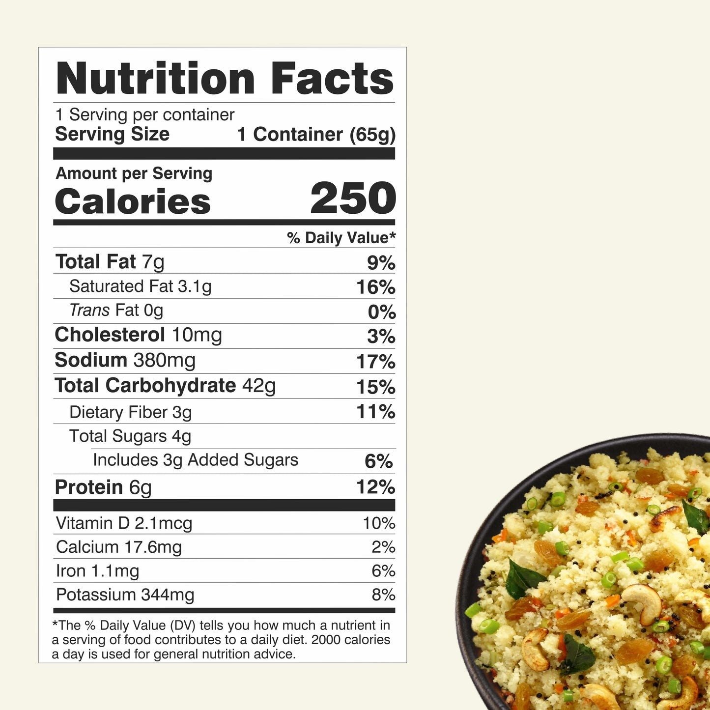Ella Foods Wholesome Morning Combo | Probiotic Instant Upma & Salted Almonds 27g | Healthy Ready-to-Eat Breakfast Pack
