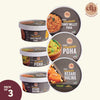 Ready to Eat Tangy Millet Poha 80g | Instant Poha 65g | Halwa 65g | Combo Pack of 3 | With added Probiotics