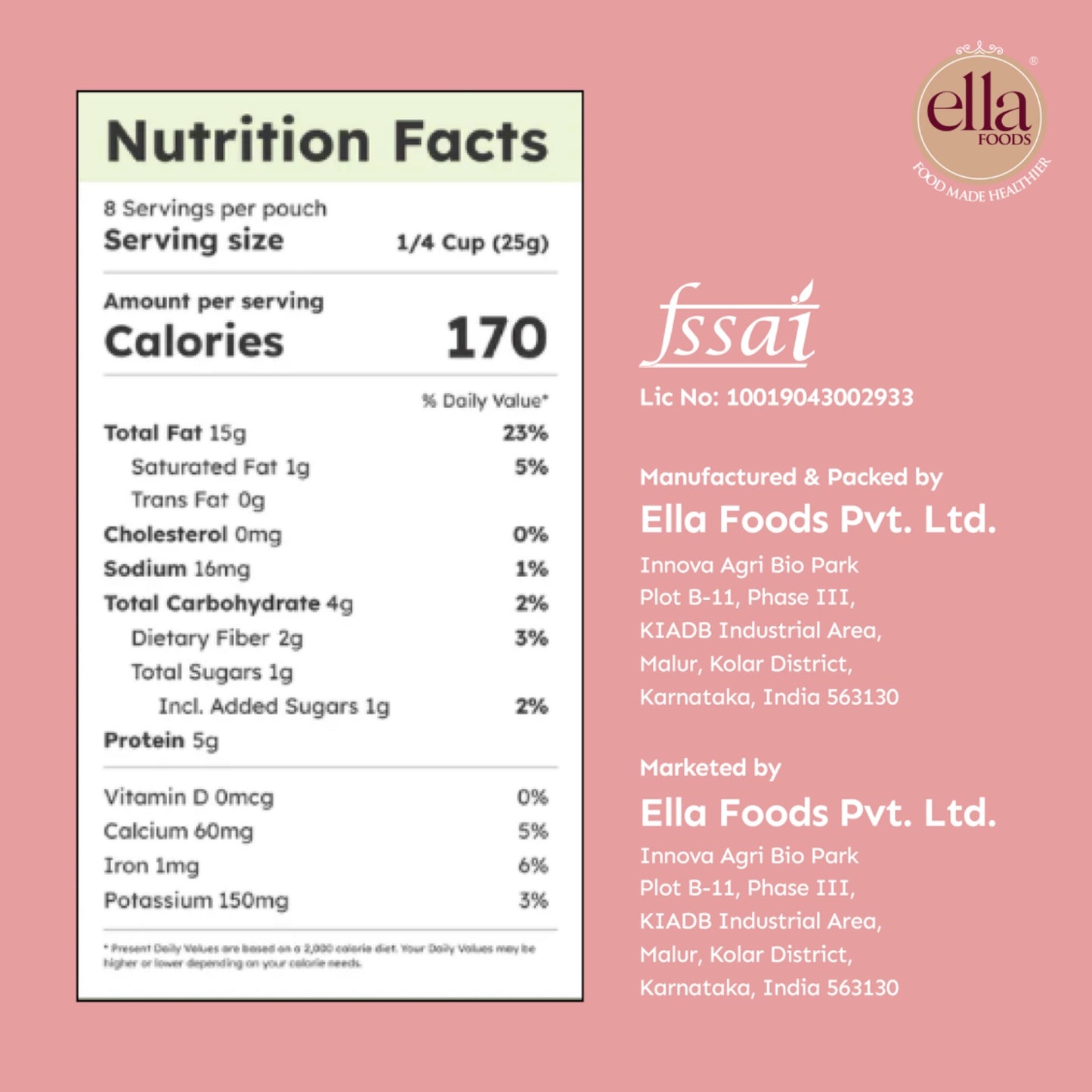 Ella Foods Chilli Lime Cashews | Mini Pack of 5 (27g Each) | 40% Low Sodium | Tangy & Spicy Cashew Snack | 6-Month Shelf Life | Travel-Friendly