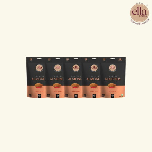 Peri Peri Almond | 30 grams each | Mini Pack of 5 | 40% Low Sodium Salt