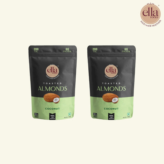 Coconut Toasted Almonds - Pack of 2 - 100g Each