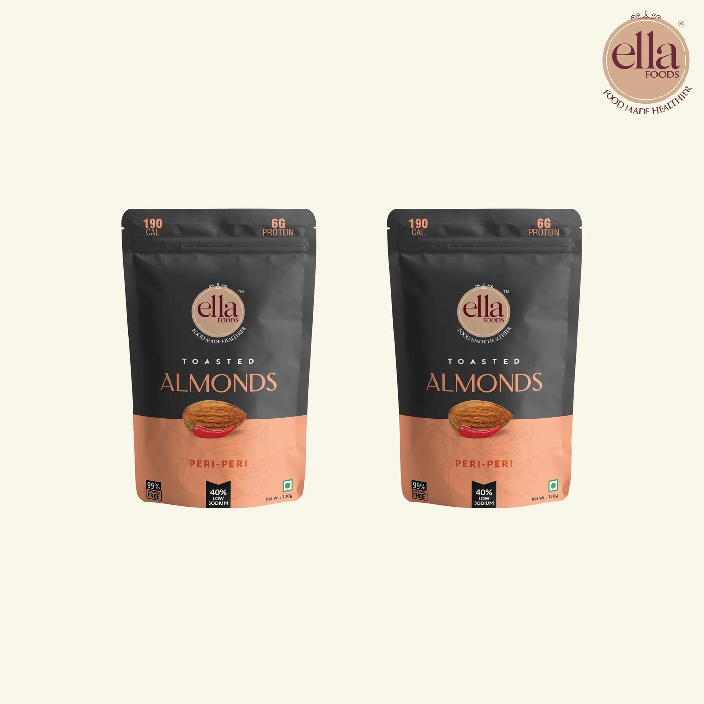Peri Peri Almonds - Pack of 2 - 100g Each