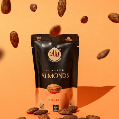 Ella Foods Assorted Mini Nuts Pack (5 x 27g) | Roasted Almonds & Cashews | 40% Low Sodium | Healthy Travel Snack | Portion Packs | 6-Month Shelf Life