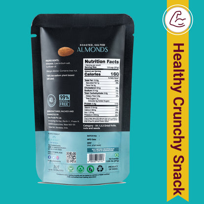 Ella Foods Assorted Mini Nuts Pack (5 x 27g) | Roasted Almonds & Cashews | 40% Low Sodium | Healthy Travel Snack | Portion Packs | 6-Month Shelf Life