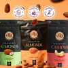 Ella Foods Assorted Nut Pack (Pack of 3 x 100g) | Peri Peri Almonds, Coconut Toasted Almonds & Chilli Lime Cashews | 40% Low Sodium | Roasted & Flavoured Nuts | 6-Month Shelf Life