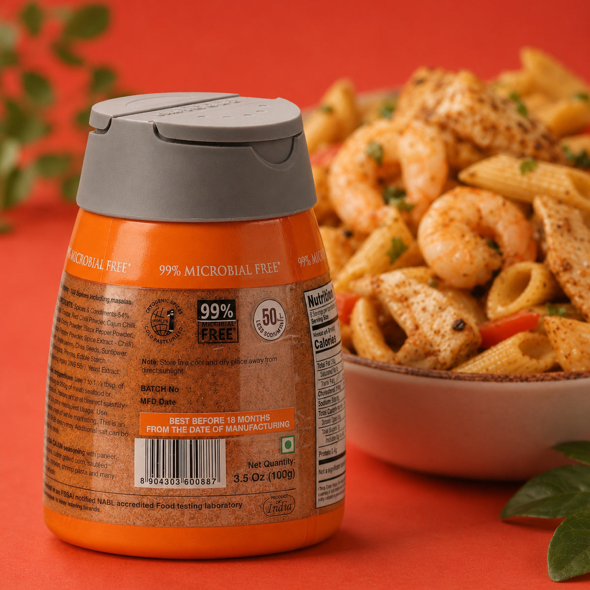 Ella Foods Cajun BBQ Seasoning 100g | Perfect for Grilling, Roasting & Fries | No MSG |