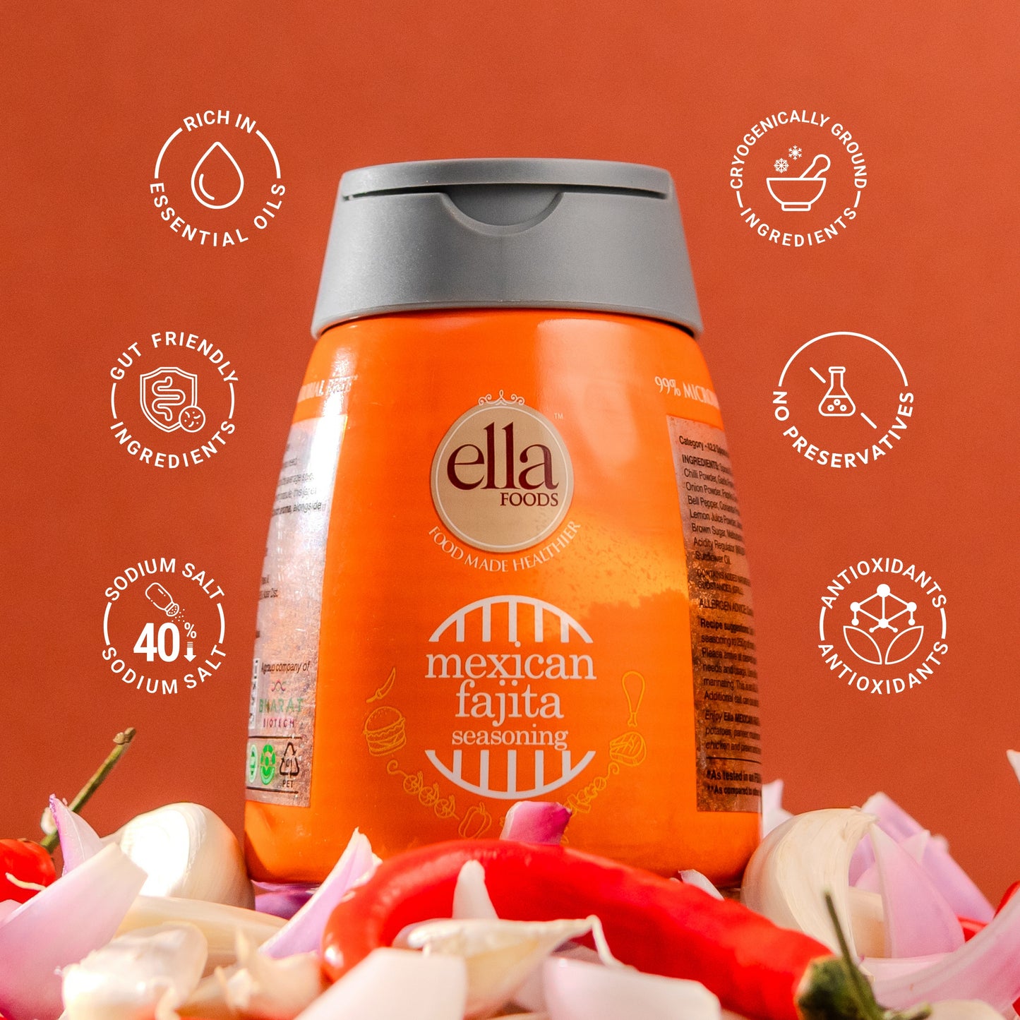 Ella Foods Chef's Special Seasoning Combo Pack | 6 Flavours x 100g Each | Chilli Lime, Cajun BBQ, Kebab BBQ, Caribbean Jerk, Sweet & Spicy BBQ & Mexican Fajita | All-Purpose International Seasoning Collection | No MSG