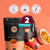 Ella Foods Chilli Lime Cashews & Peri Peri Almonds Combo | Pack of 2 x 100g | 40% Low Sodium Salt | Roasted Nut Snacks | Tangy & Spicy Flavours | 6-Month Shelf Life