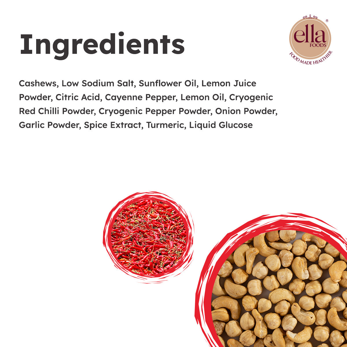 Chilli Lime Cashews | 30 grams each | Mini Pack of 5 | 40% Low Sodium Salt