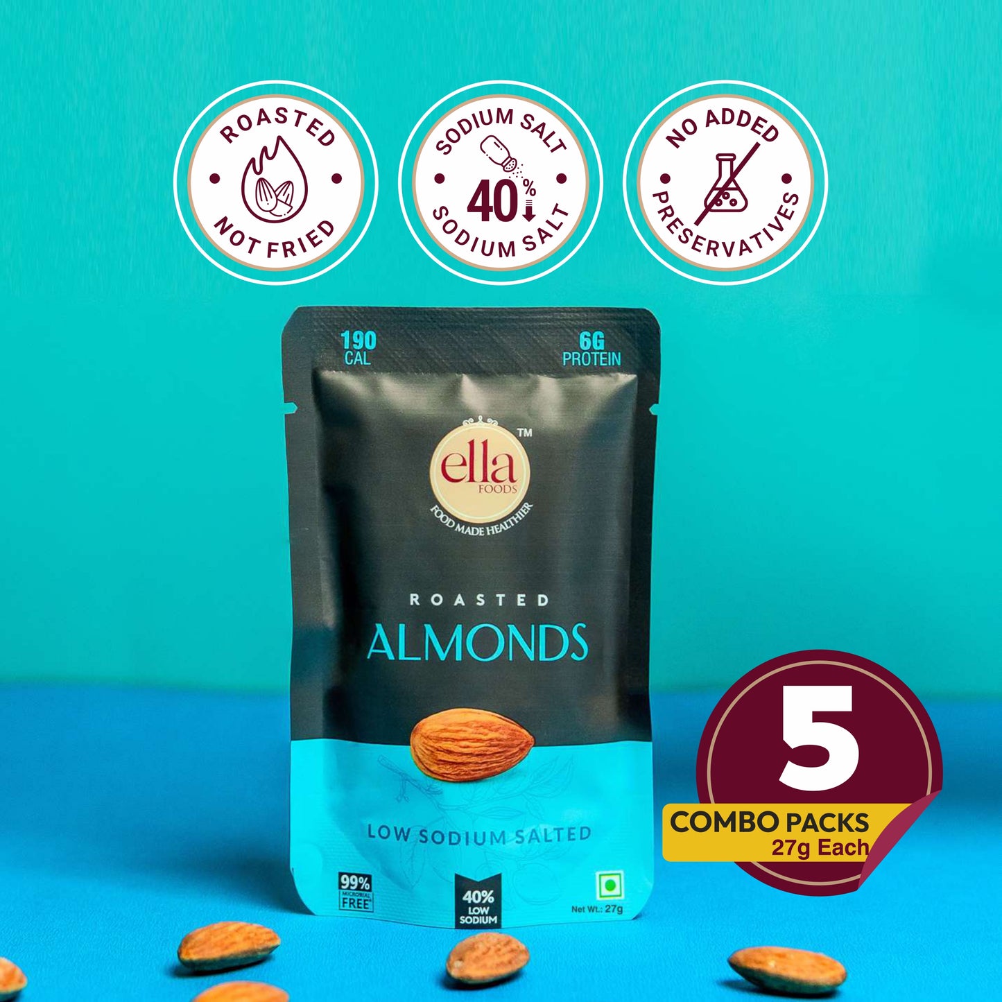 Ella Foods Complete Breakfast & Snack Combo – Wholesome Meals with Crunchy Nut Snacks
