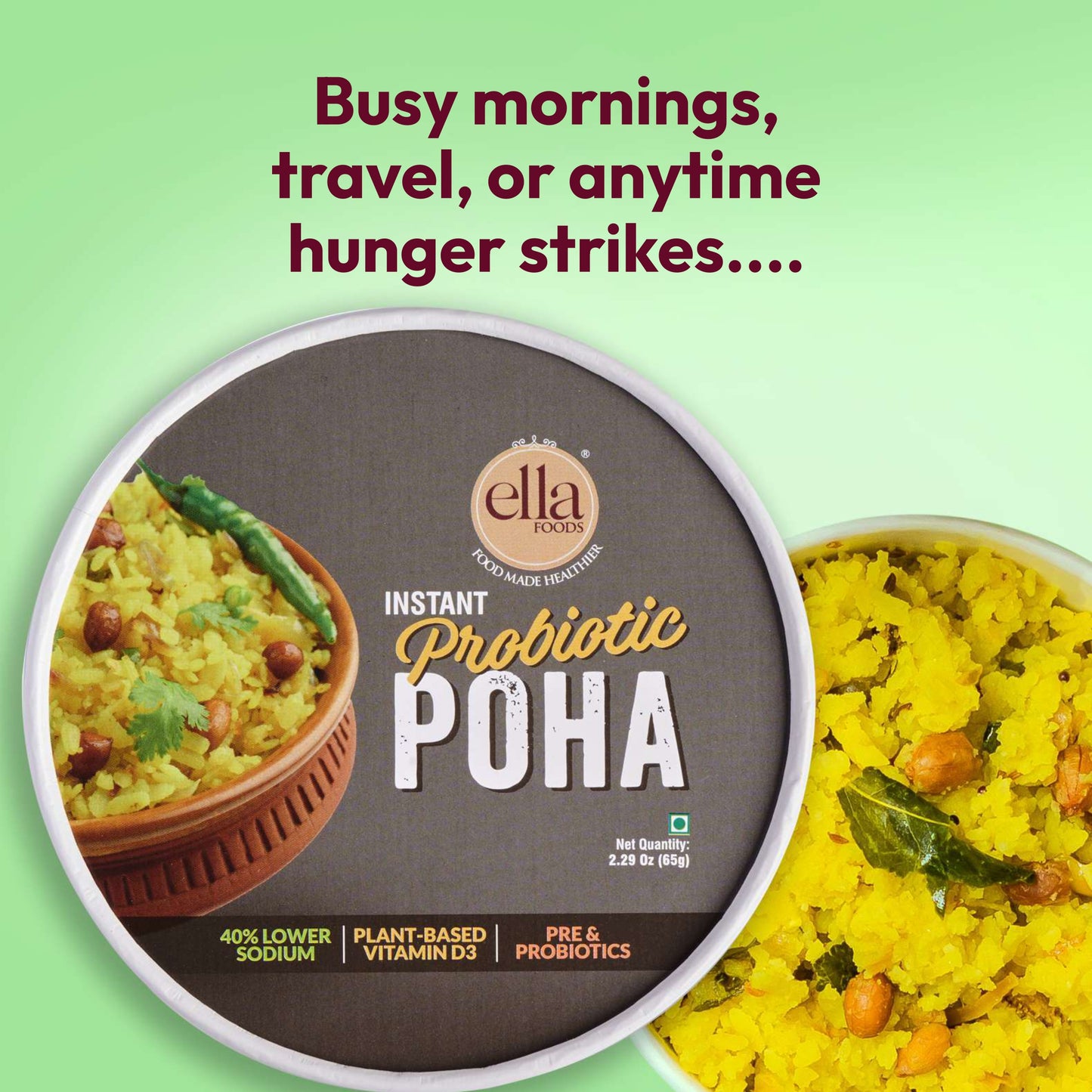 Ella Foods Complete Breakfast & Snack Combo – Wholesome Meals with Crunchy Nut Snacks