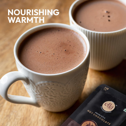 Ella Foods Cozy Indulgence Combo | Coconut Toasted Almonds (100g) & Hot Chocolate (27g x 2) | 40% Low Sodium Roasted Almonds | Healthy Snack & Beverage Gift Pack