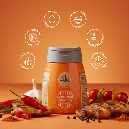 Ella Foods Global BBQ Seasoning Combo Pack | Cajun BBQ, Kebab BBQ & Sweet & Spicy BBQ | No MSG Seasonings | 3 Flavours x 100g Each | All-Purpose BBQ Collection