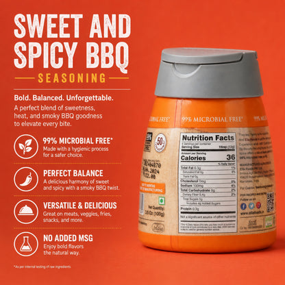 Ella Foods Global BBQ Seasoning Combo Pack | Cajun BBQ, Kebab BBQ & Sweet & Spicy BBQ | No MSG Seasonings | 3 Flavours x 100g Each | All-Purpose BBQ Collection