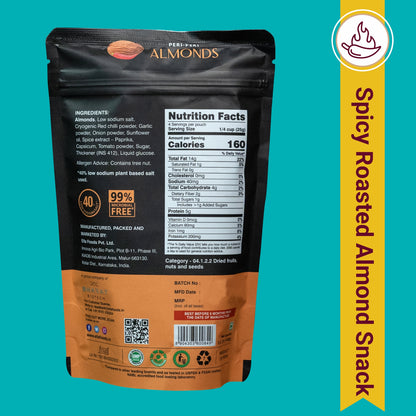 Ella Foods Gourmet Almond Trio | Salted, Peri Peri & Coconut Toasted Almonds (100g Each) | Pack of 3 | 40% Low Sodium | Healthy Roasted Almond Snack Gift Pack