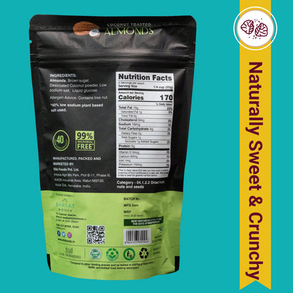 Ella Foods Healthy Nuts Combo (Pack of 5 x 100g) | Salted Almonds, Salted Cashews, Chilli Lime Cashews, Peri Peri Almonds & Coconut Toasted Almonds | Roasted Nut Snacks | 40% Low Sodium