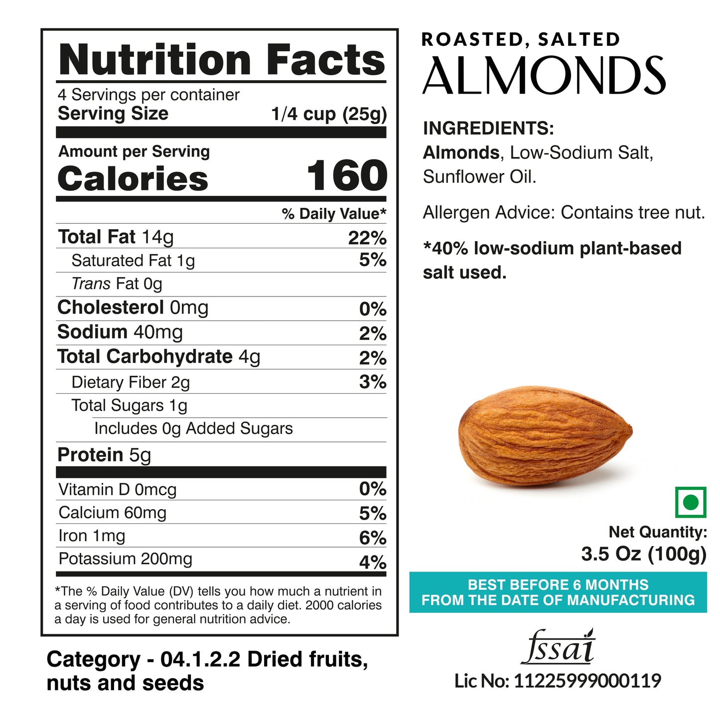 Ella Foods Healthy Nuts Combo (Pack of 5 x 100g) | Salted Almonds, Salted Cashews, Chilli Lime Cashews, Peri Peri Almonds & Coconut Toasted Almonds | Roasted Nut Snacks | 40% Low Sodium