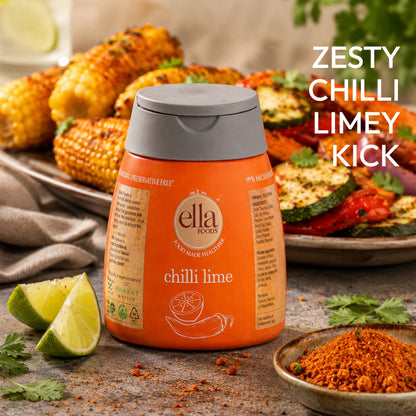 Ella Foods Healthy Snacking Combo | Chilli Lime Seasoning 100g + Salted Almonds 27g + Salted Cashews 27g | High-Protein Nut & Seasoning Combo