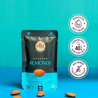 Ella Foods Healthy Snacking Combo | Chilli Lime Seasoning 100g + Salted Almonds 27g + Salted Cashews 27g | High-Protein Nut & Seasoning Combo