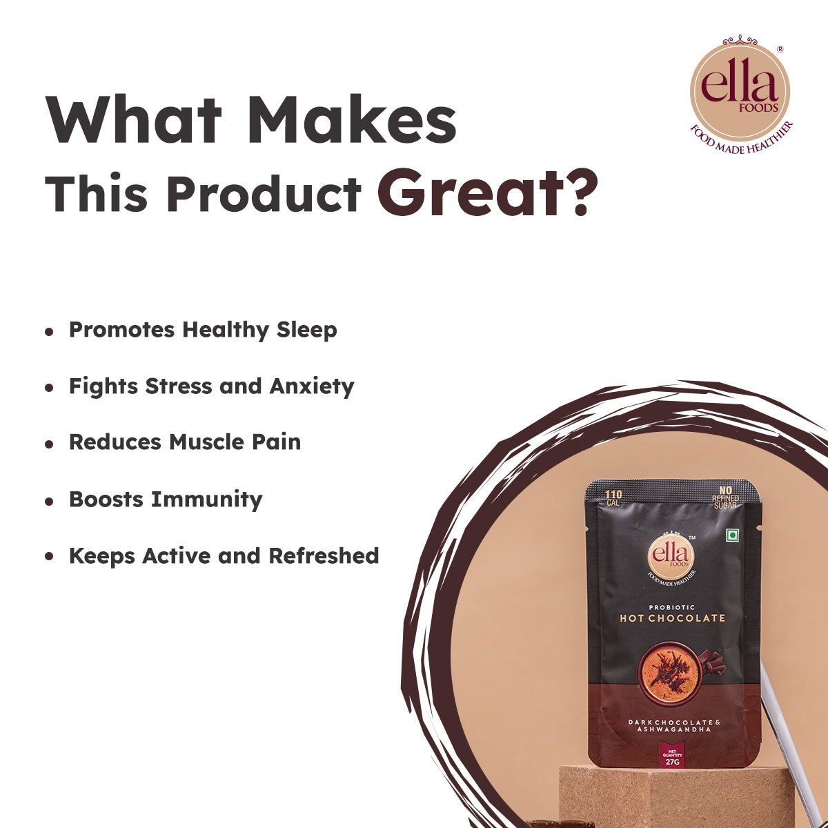 Instant Probiotic Hot Chocolate |  27grams each | Combo Pack