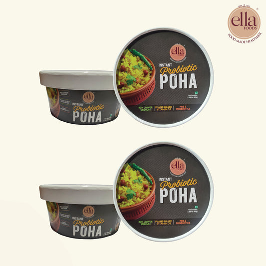 Instant Probiotic Poha | Added Pre & Probiotics | 65 grams each | Pack of 2