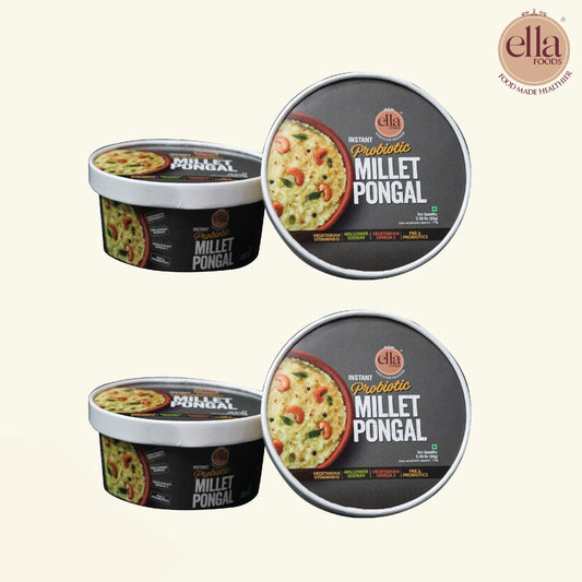 Millet Pongal | Added Pre & Probiotics | 65 grams each | Pack of 2