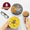 Ella Foods Ready to Eat Probiotic Millet Pongal Combo | Millet Khara Pongal & Sweet Pongal | Pack of 6 (3 Each) | 65g Each | No Preservatives | South Indian Breakfast | Shelf Life: 6 Months