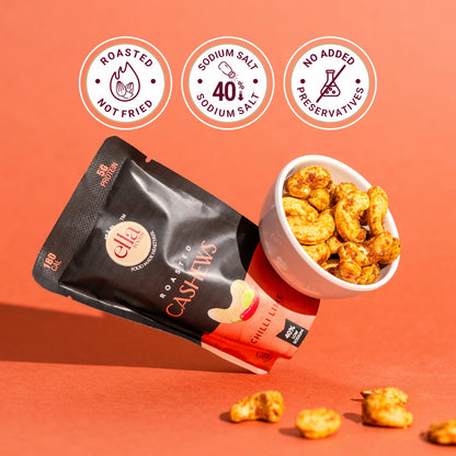 Ella Foods Millet Delight Combo | Millet Khara Pongal, Tangy Millet Poha, Chilli Lime Cashews (27g) & Peri Peri Almonds (27g) | Healthy Ready-to-Eat Meal & Snack Pack