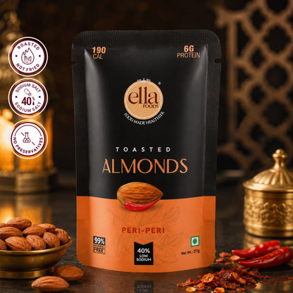 Ella Foods Regal Gift Hamper | Premium Nuts, Instant Turmeric Latte, Hot Chocolate & Oats Laddus | Festive Diwali Gift Box
