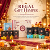 Ella Foods Regal Gift Hamper | Premium Nuts, Instant Turmeric Latte, Hot Chocolate & Oats Laddus | Festive Diwali Gift Box