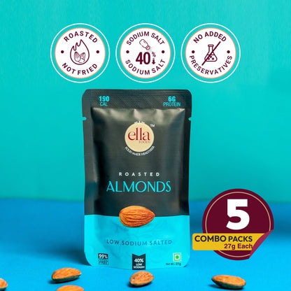 Ella Foods Smart Breakfast & Snack Combo | Tangy Millet Poha, Instant Probiotic Upma, Salted Almonds (27g) & Salted Cashews (27g) | Healthy Ready-to-Eat Breakfast & Snack Pack