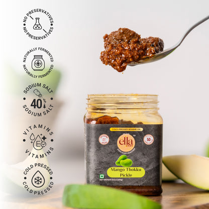 Ella Foods Grand Breakfast Combo with Mango Thokku Pickle | 10-Pack Ready-to-Eat Meal Kit | 3x Tangy Millet Poha 80g, 3x Probiotic Upma 65g, 3x Probiotic Poha 65g + 250g Mango Pickle | Gut-Friendly & No Preservatives