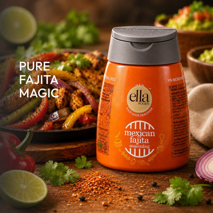 Ella Foods Tangy & Zesty Seasoning Combo Pack | Chilli Lime, Mexican Fajita & Caribbean Jerk Seasonings | 3 Flavours x 100g Each | All-Purpose International Seasoning Collection | No MSG