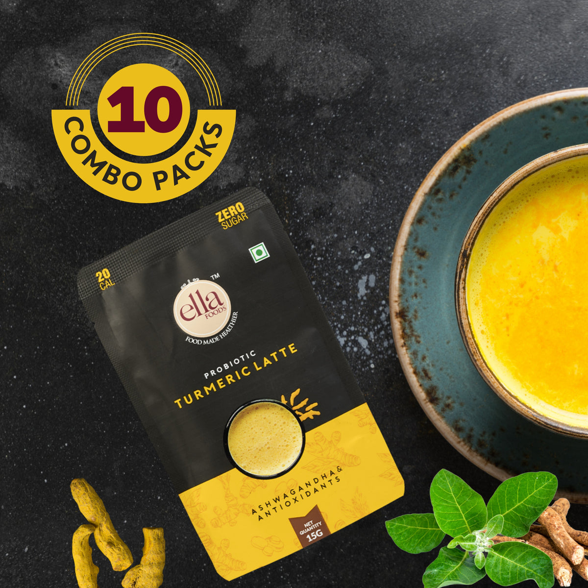 Ella Foods Instant Turmeric Latte | Combo Pack | 15g each