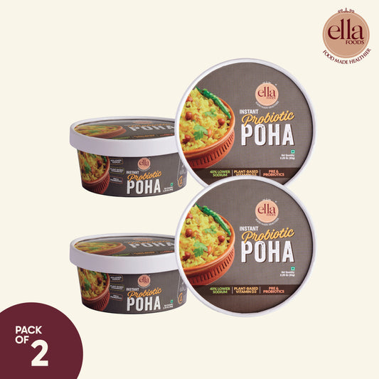 Instant Probiotic Poha | Added Pre & Probiotics | 65 grams each | Pack of 2