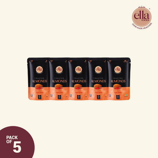 Peri Peri Almond | 27 grams each | Mini Pack of 5 | 40% Low Sodium Salt