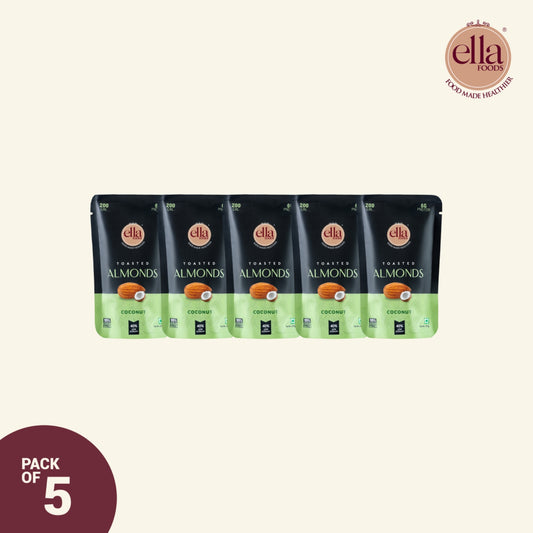 Coconut Toasted Almond | 27 grams each | Mini Pack of 5 | 40% Low Sodium Salt