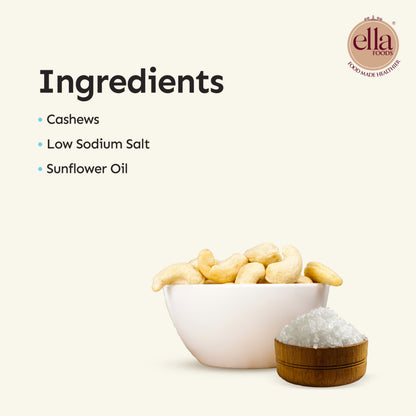 Salted Cashews | 27 grams each | Mini Pack of 5 | 40% Low Sodium Salt