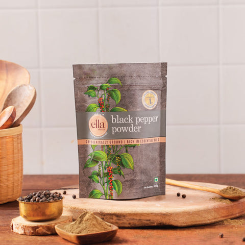 Ella Foods - Black Pepper, Chili, Turmeric, Coriander Powder Combo- Pack of 4- (100g x 4)