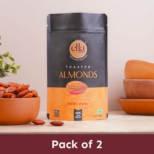 Ella Foods - Peri-Peri Almonds- Pack of 2 (100g x 2)