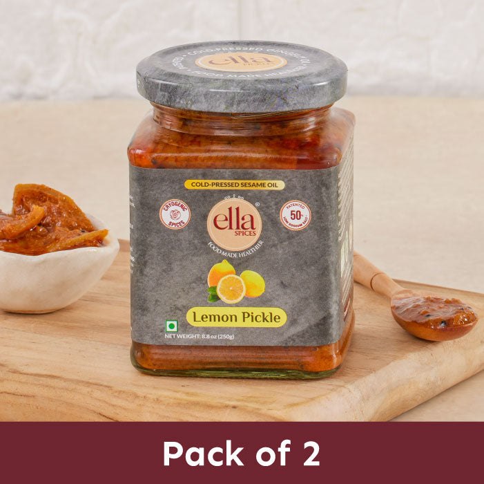 Ella Foods - Lemon Pickle- Pack of 2 (250g x 2)